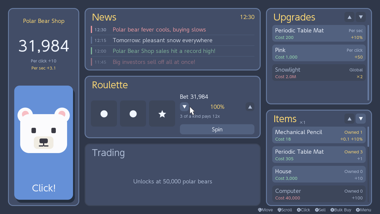 Game screen